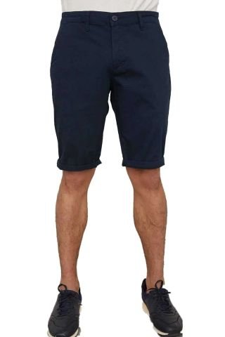 CAZ 6015 Likralı Erkek Chino Bermuda Şort lacivert