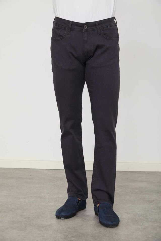 Caz 0737 Parker Non Denim Likralı Renkli Kot Pantolon Antrasit