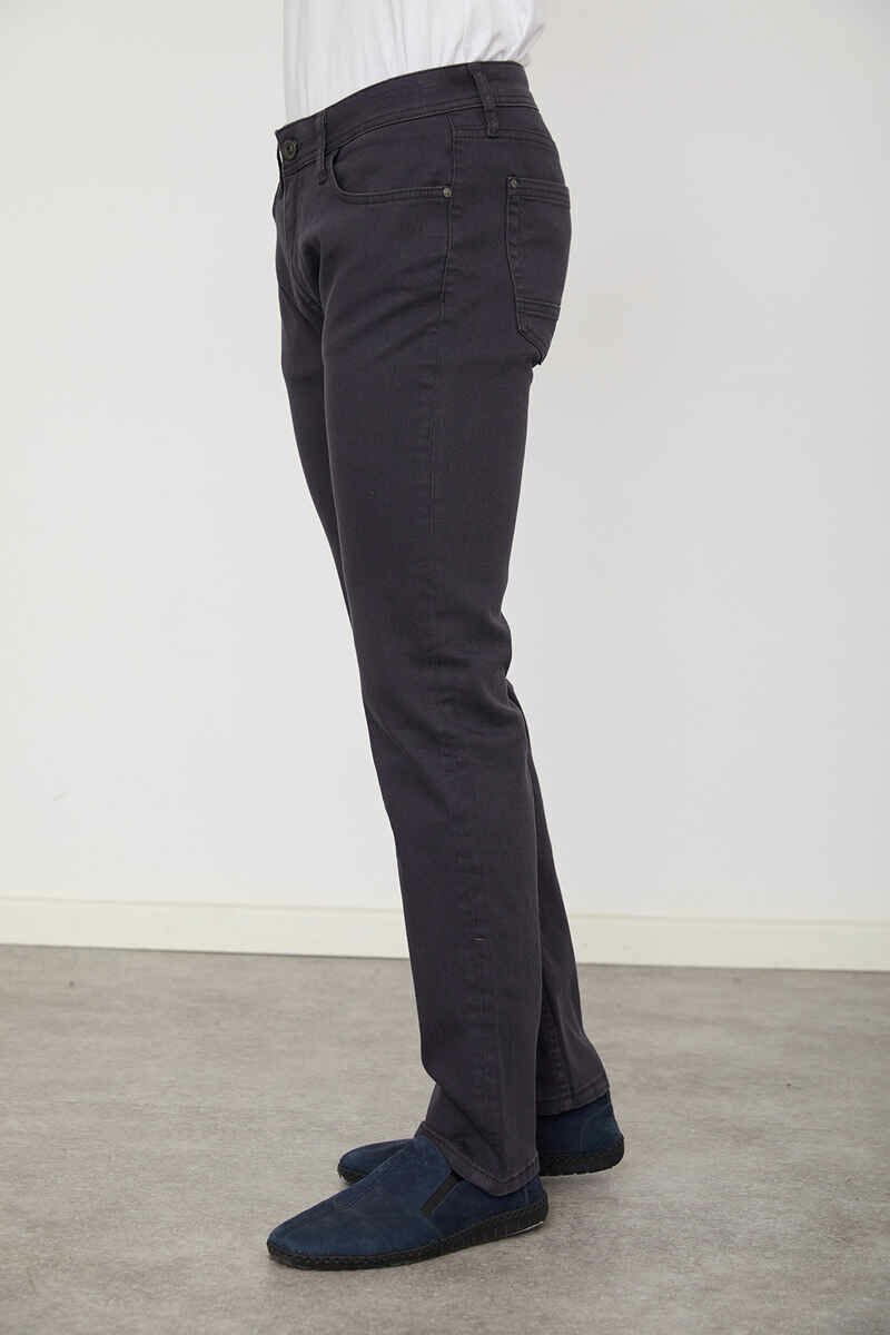 Caz 0737 Parker Non Denim Likralı Renkli Kot Pantolon Antrasit