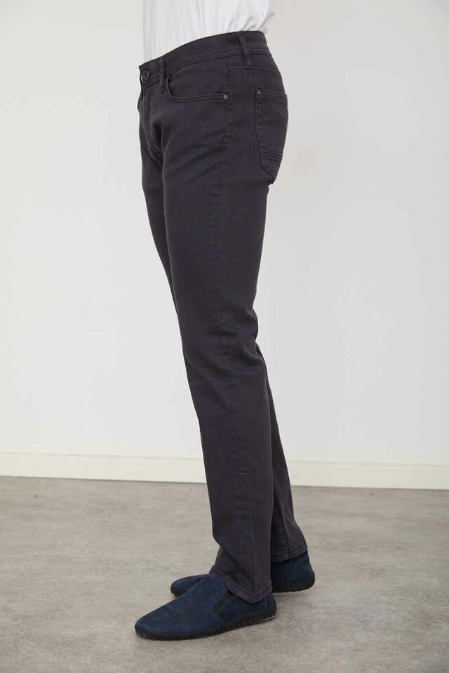 Caz 0737 Parker Non Denim Likralı Renkli Kot Pantolon Antrasit