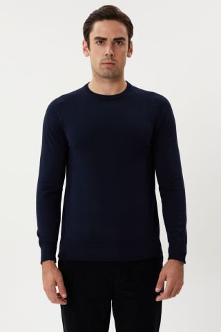 Twister ET 3637 Navy Bisiklet Yaka Tüylenmez Merserize Kazak Laci