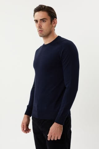 Twister ET 3637 Navy Bisiklet Yaka Tüylenmez Merserize Kazak Laci