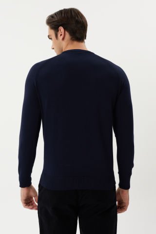 Twister ET 3637 Navy Bisiklet Yaka Tüylenmez Merserize Kazak Laci
