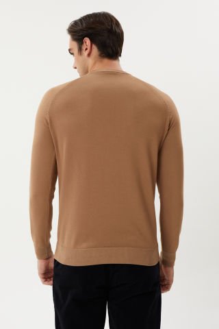 Twister ET 3637 Khaki Brown Bisiklet Yaka Tüylenmez Merserize Kazak Kahve