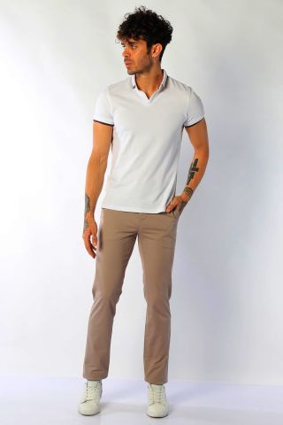 Twister Togo 728 Likralı Erkek Kanvas Chino Pantolon Mocha (Sütlü Kahve)