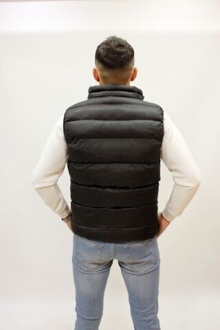 Barrels 10120 Erkek Dİk Yaka Puf Yelek Siyah