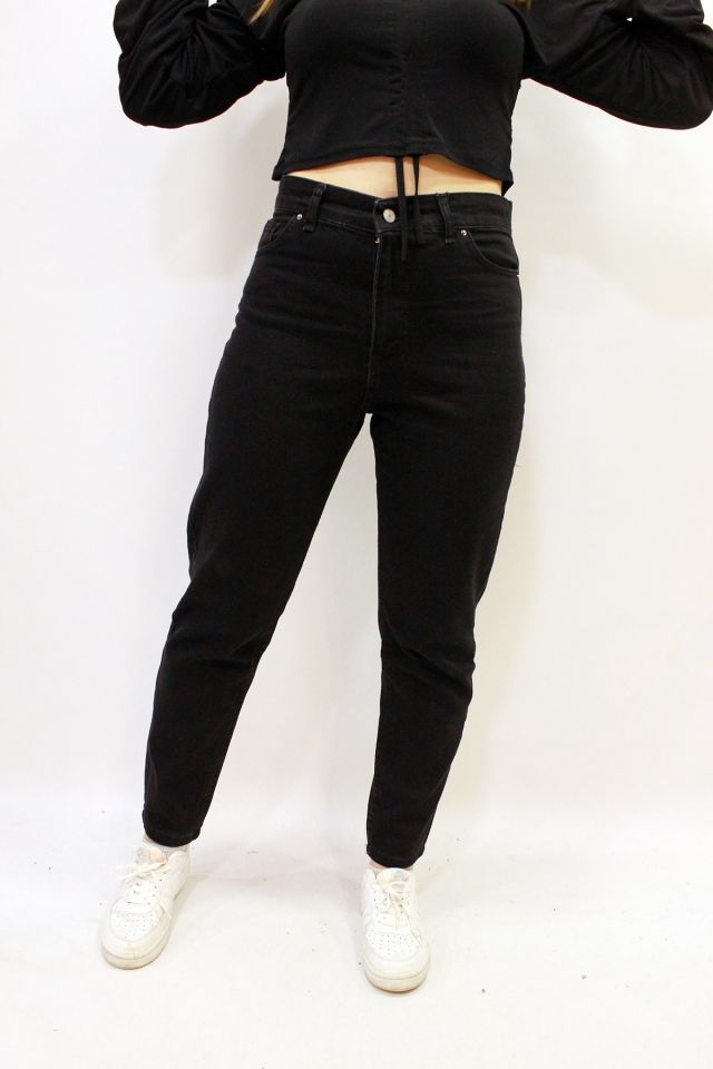 BRL 3041 Emily Mom Jeans Yüksek Bel Kot Pantolon Koyu Siyah
