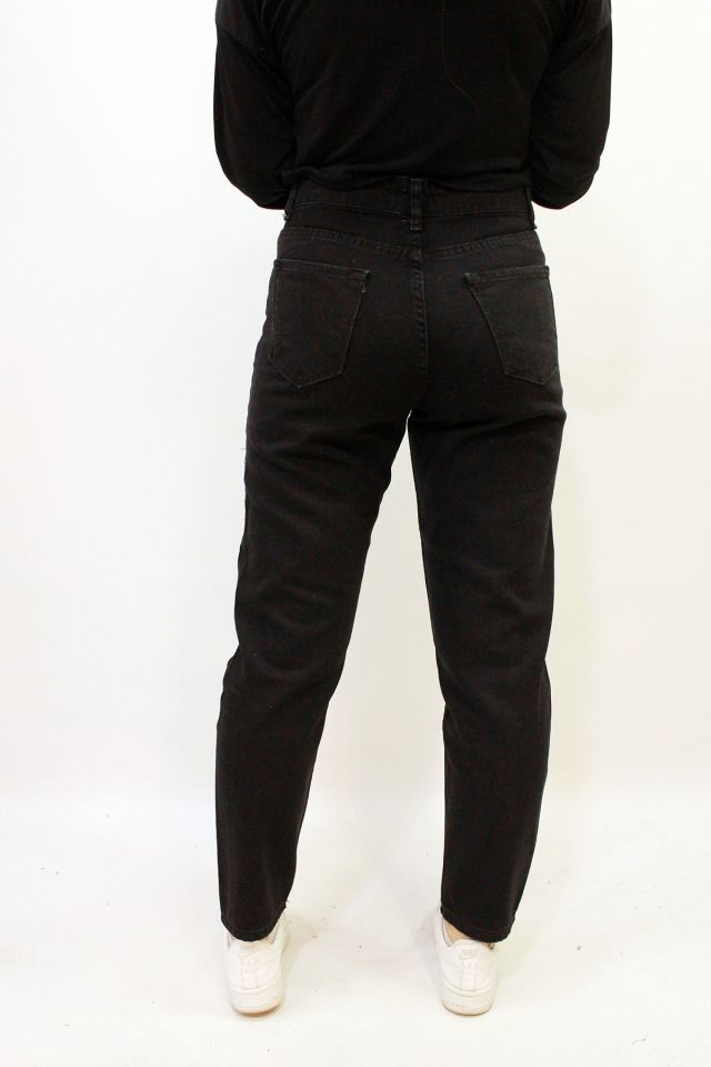 BRL 3041 Emily Mom Jeans Yüksek Bel Kot Pantolon Koyu Siyah