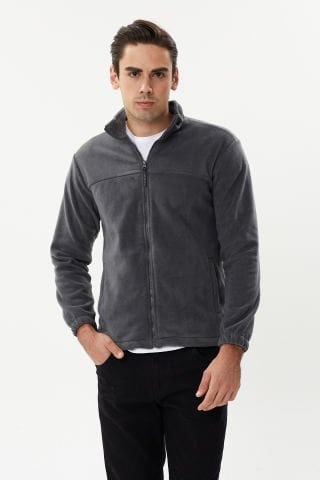 Twister ESW 2779 Dik Yaka Tüylenmez Polar Sweat Ceket Antrasit