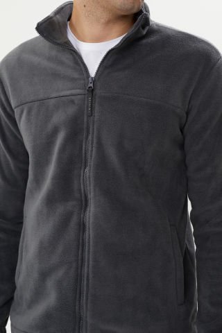 Twister ESW 2779 Dik Yaka Tüylenmez Polar Sweat Ceket Antrasit