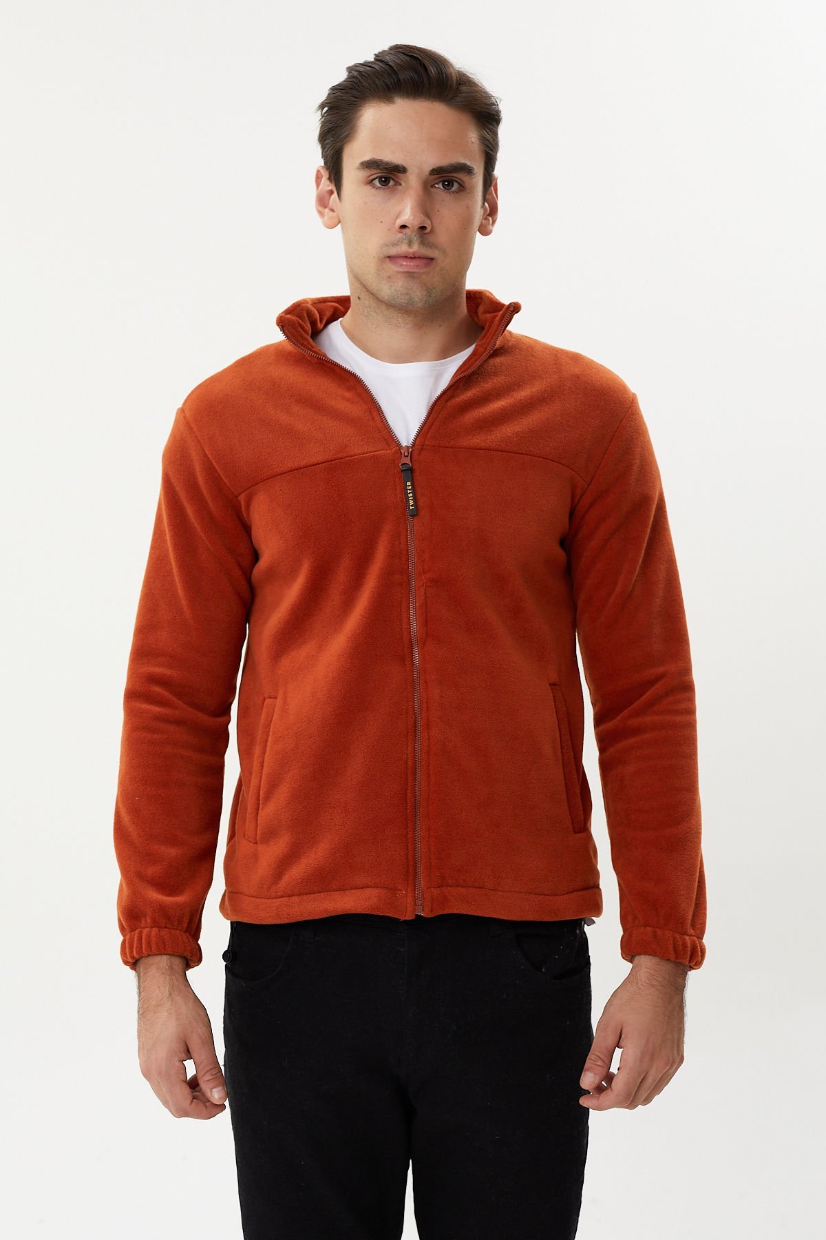 Twister ESW 2779 Dik Yaka Tüylenmez Polar Sweat Ceket Kiremit