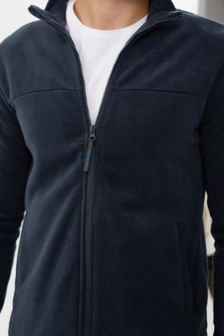 Twister ESW 2779 Dik Yaka Tüylenmez Polar Sweat Ceket S.Blue (laci)