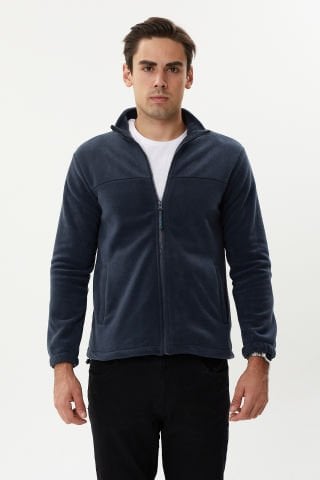 Twister ESW 2779 Dik Yaka Tüylenmez Polar Sweat Ceket S.Blue (laci)