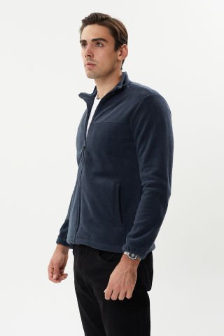 Twister ESW 2779 Dik Yaka Tüylenmez Polar Sweat Ceket S.Blue (laci)