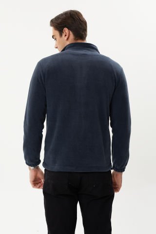 Twister ESW 2779 Dik Yaka Tüylenmez Polar Sweat Ceket S.Blue (laci)