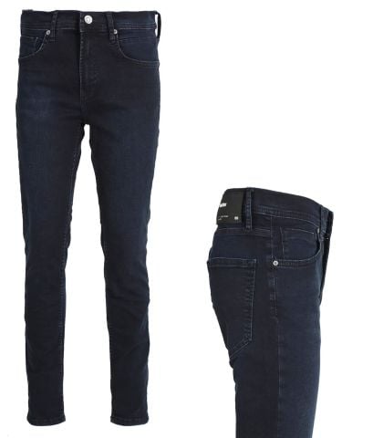 Gana 636-08 Zift Blue Dar Kesim Dar Paça Erkek Kot Pantolon Lacivert