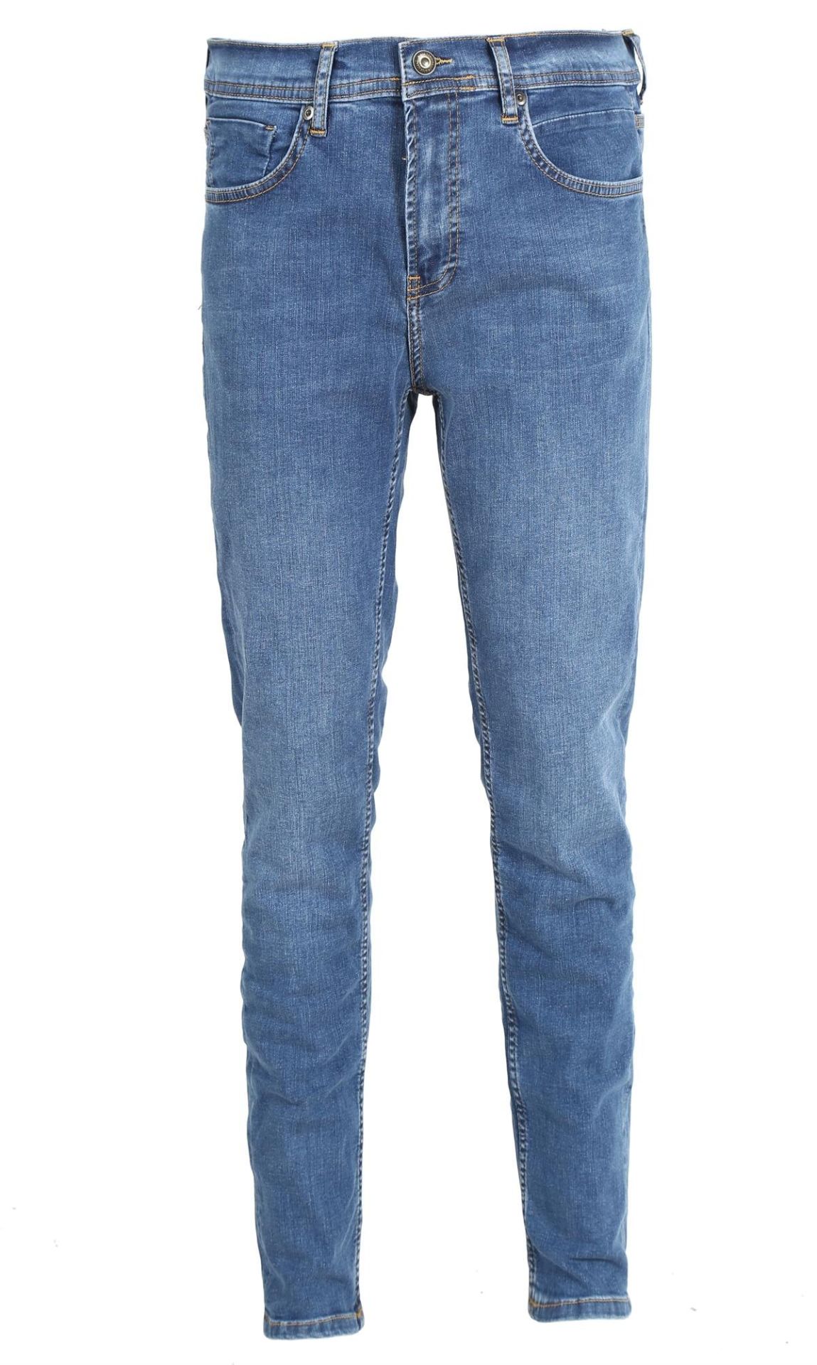 Gana 636-11 Blue Erkek Likralı Dar Paça Dar Kesim Kot Pantolon Mavi