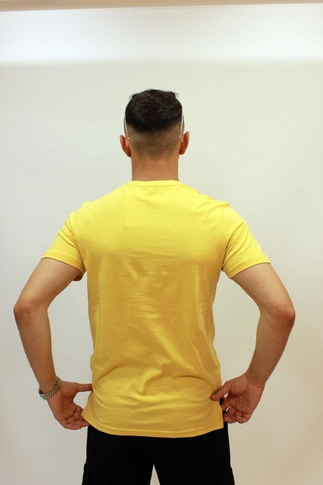 CAZ 4203 Bisiklet Yaka Baskılı Erkek T-Shirt A.Hardal