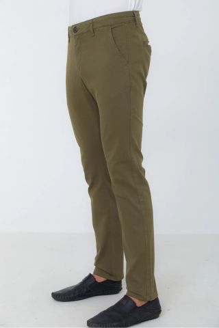Caz 0014 Likralı Erkek Chino Pantolon Haki