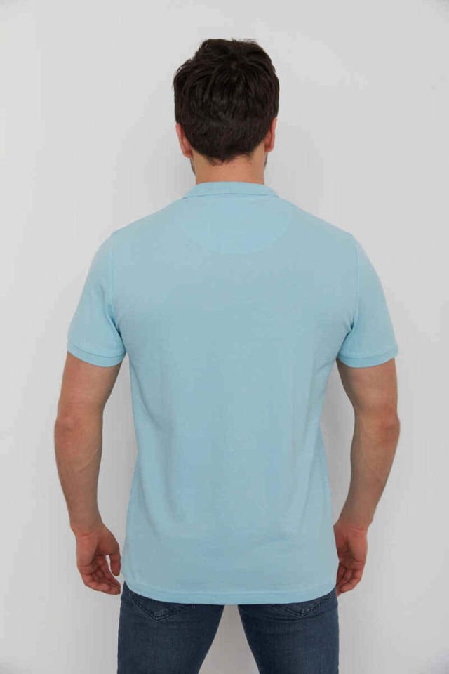 CAZ 4613 Polo Yaka Erkek Yakalı Pike T-Shirt Bulut