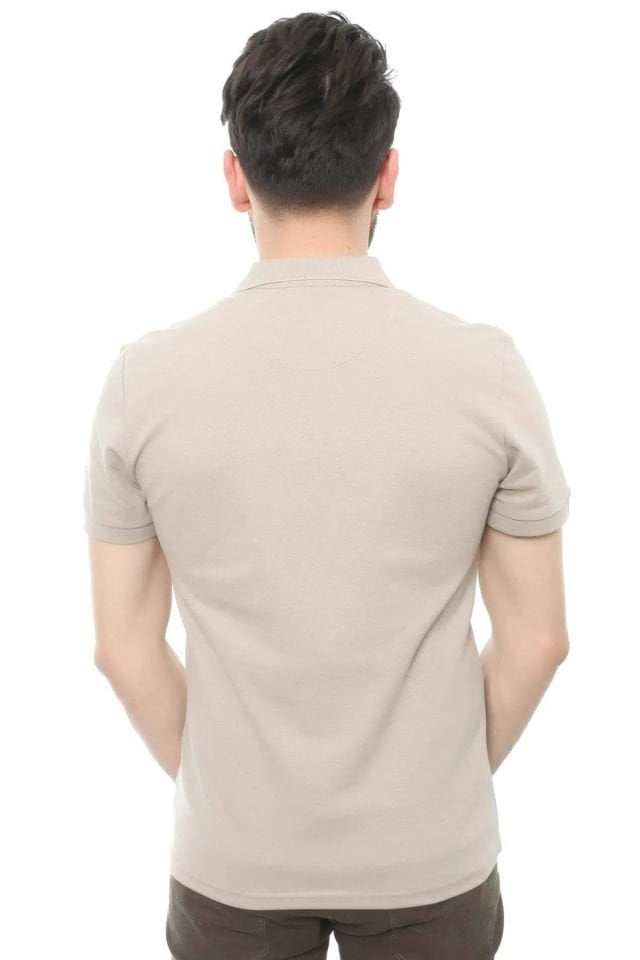 CAZ 4613 Polo Yaka Erkek Yakalı Pike T-Shirt Safari