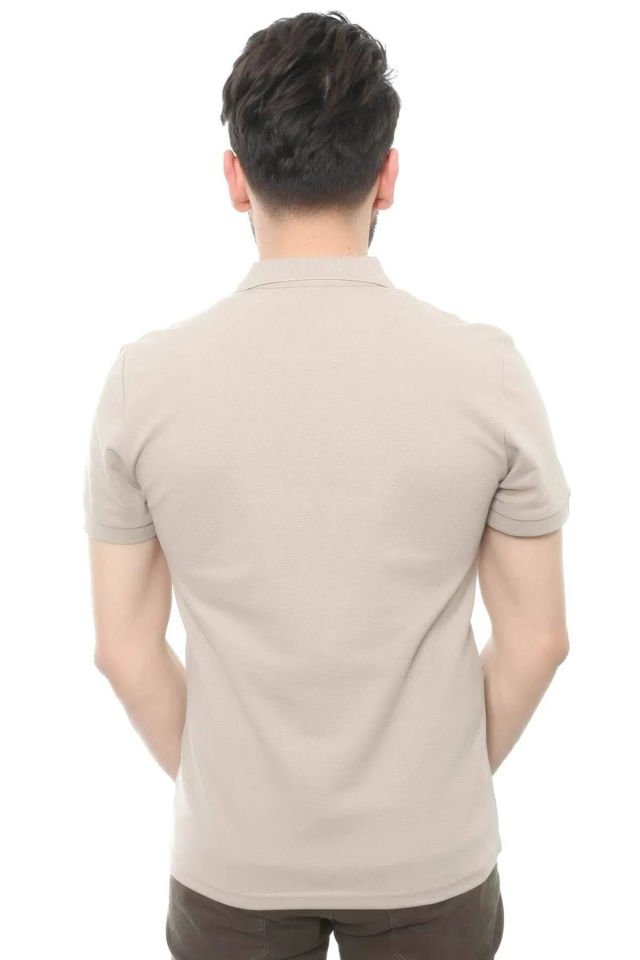 CAZ 4613 Polo Yaka Erkek Yakalı Pike T-Shirt Safari