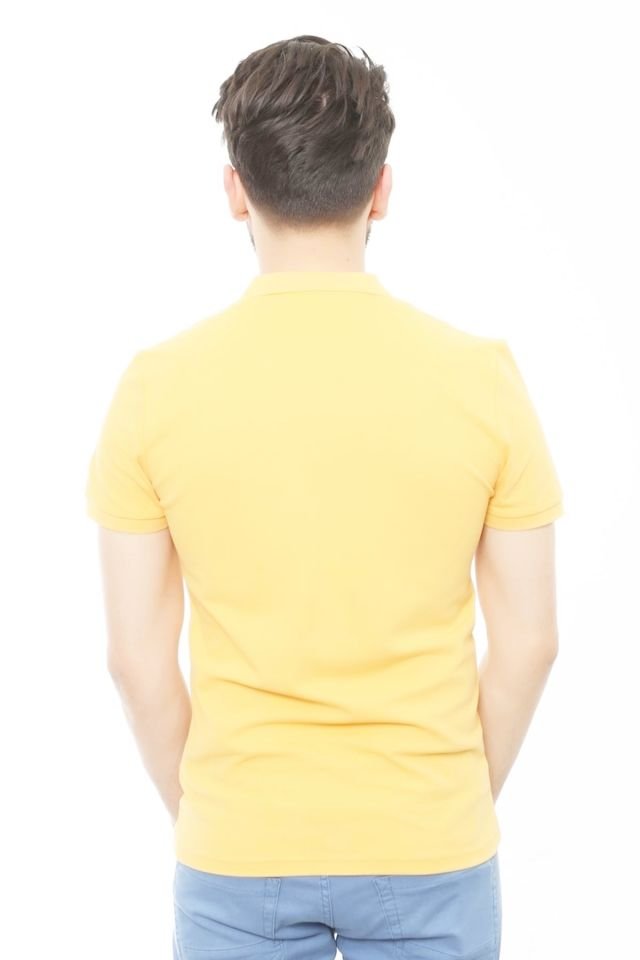 CAZ 4613 Polo Yaka Erkek Yakalı Pike T-Shirt A.Sarı