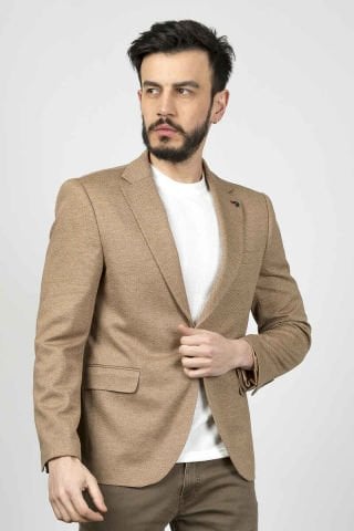 Cazador 1011 Erkek Blazer Ceket Bej