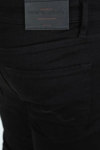 Gabon 726-02 T Black Black Lİkralı Dar Kesim Dar Paça Erkek Kot Pantolon Siyah