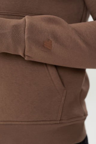 Twister ESW 2889 Mocha Kapşonlu Fermuarlı Erkek Sweat Ceket Sütlü Kahve