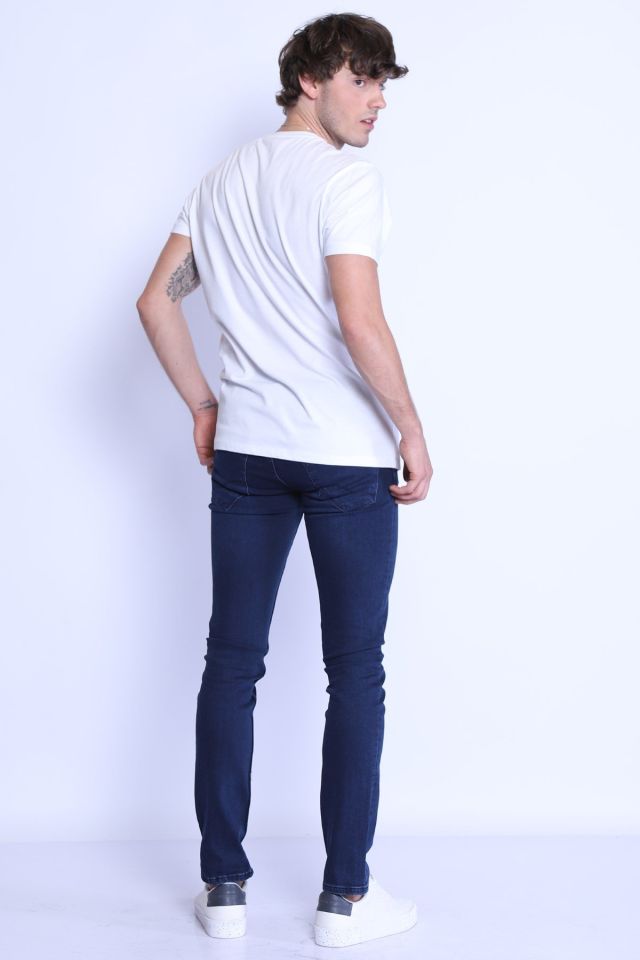 PANAMA 632-01 Blue Erkek Likralı Kot Pantolon Lacivert