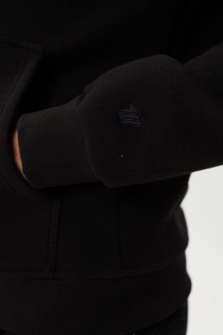 Twister ESW 2889 Black Kapşonlu Fermuarlı Erkek Sweat Ceket Siyah