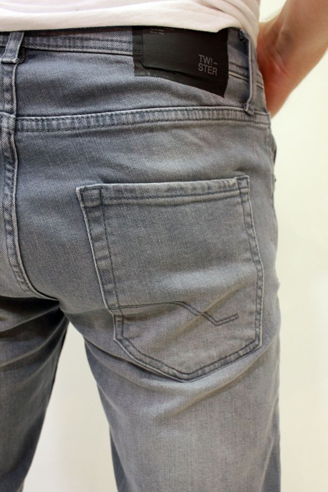 PANAMA 627-14 Smoky Grey Erkek Likralı Kot Pantolon Gri