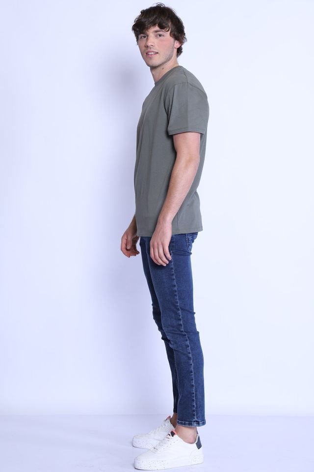 PANAMA 615-05 Skinny Fit Likralı Erkek Kot Pantolon Blue Black