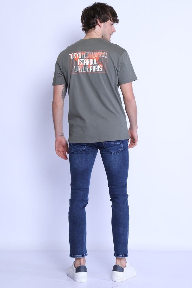 PANAMA 615-05 Skinny Fit Likralı Erkek Kot Pantolon Blue Black