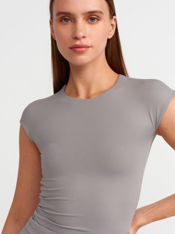 Dilvin 30856 Poliamid T-shirt-Gri