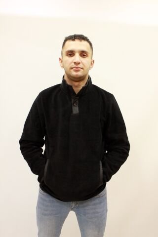 Cazador 5083 Dik Yaka Yarım Fermuarlı Cepli Kalın Erkek Polar Sweat Siyah