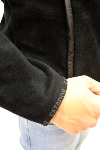 Cazador 5083 Dik Yaka Yarım Fermuarlı Cepli Kalın Erkek Polar Sweat Siyah