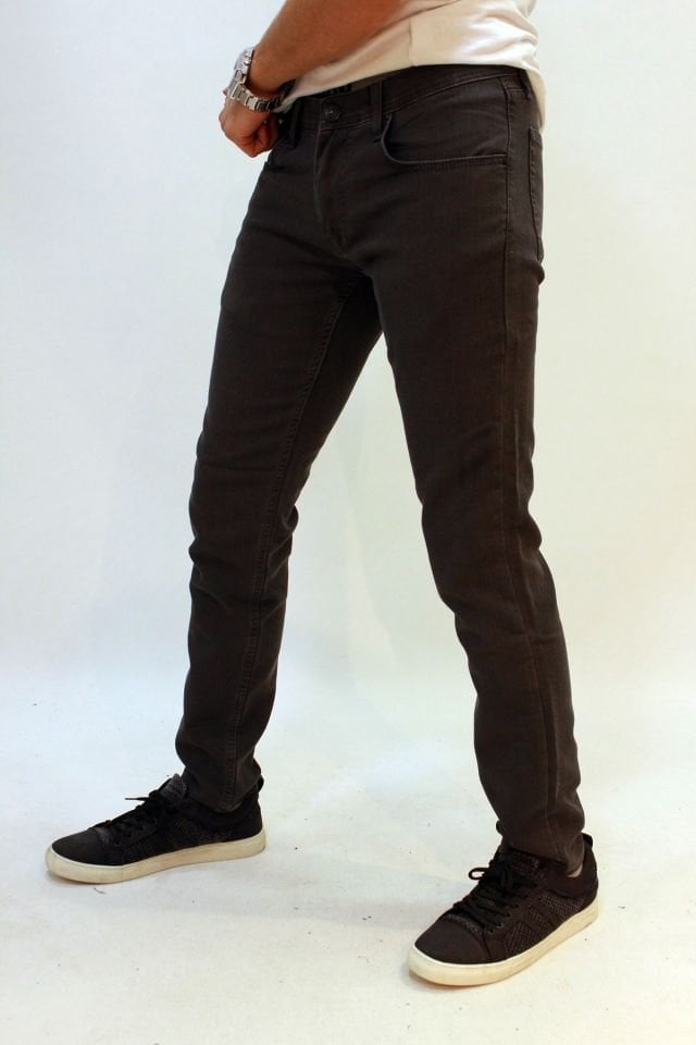 PERM 9133-196 Black Likralı Dar Kesim Dar Paça Erkek Kot Pantolon Antrasit