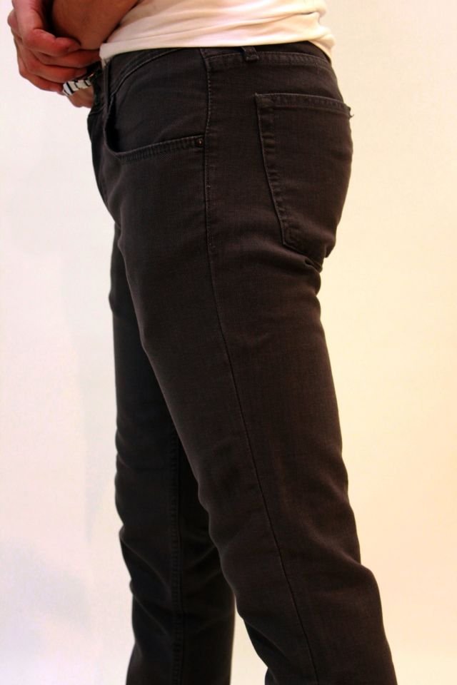 PERM 9133-196 Black Likralı Dar Kesim Dar Paça Erkek Kot Pantolon Antrasit