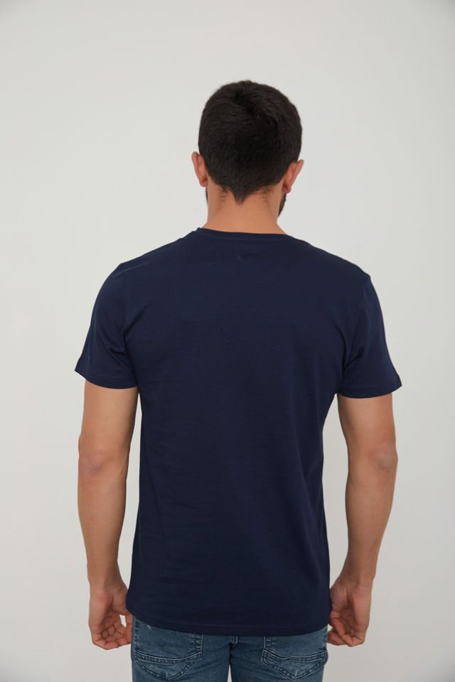 CAZ 4198 BİSİKLET YAKA BASKILI ERKEK TSHIRT