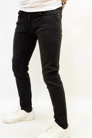 Caz 0714 Parker Black Wash Denim Erkek Likralı Dar Kesim Kot Pantolon Antrasit
