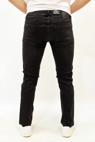Caz 0714 Parker Black Wash Denim Erkek Likralı Dar Kesim Kot Pantolon Antrasit