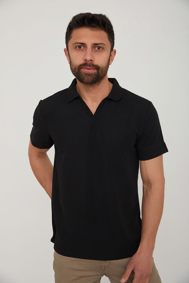 CAZ 4231 POLO YAKA DÜĞMESİZ LİKRALI MICRO ERKEK T-SHIRT