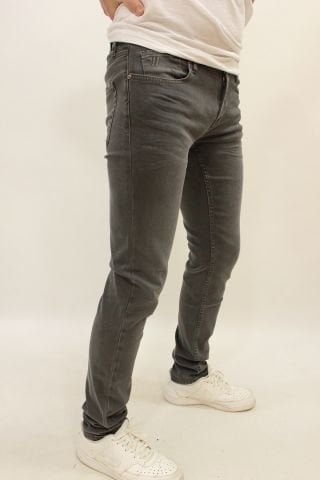 Panama 675-01 Dark Grey Dar Kesim Likralı Erkek Kot Pantolon Gri