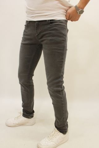 Panama 675-01 Dark Grey Dar Kesim Likralı Erkek Kot Pantolon Gri