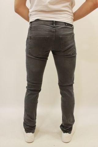 Panama 675-01 Dark Grey Dar Kesim Likralı Erkek Kot Pantolon Gri