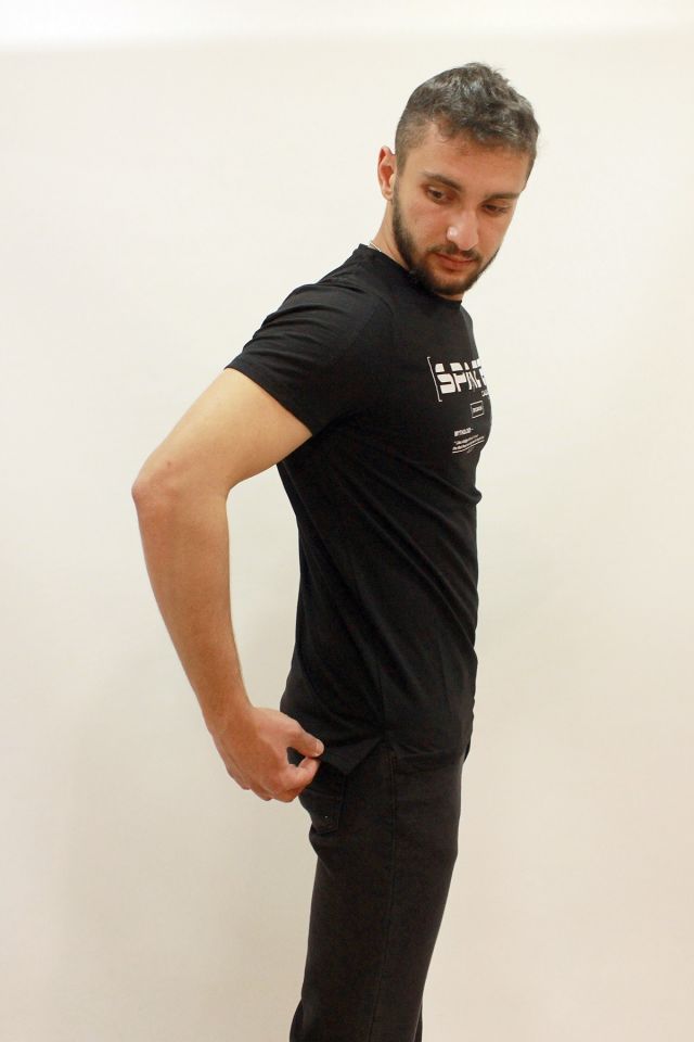 CAZ 4172 SPACE BASKILI BİSİKLET YAKA ERKEK T-SHIRT