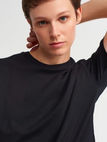 Dilvin 3683 Basic T-Shirt-Siyah