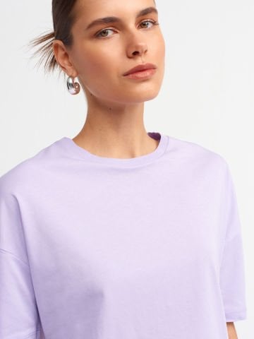 Dilvin 3683 Basic T-Shirt-Lila